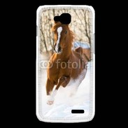 Coque LG L90 Cheval arabe dans la neige 100