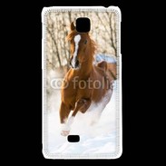 Coque LG F5 Cheval arabe dans la neige 100