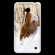 Coque Nokia Lumia 630 Cheval arabe dans la neige 100