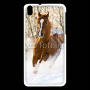 Coque HTC Desire 816 Cheval arabe dans la neige 100