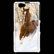 Coque Sony Xperia Z1 Compact Cheval arabe dans la neige 100