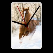 Grande pendule murale Cheval arabe dans la neige 100