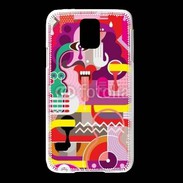 Coque Samsung Galaxy S5 Art abstrait 502