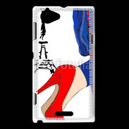 Coque Sony Xperia L Mode Paris en dessin 50