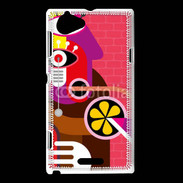 Coque Sony Xperia L Art abstrait 500
