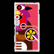 Coque Sony Xperia M2 Art abstrait 500