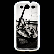 Coque Samsung Galaxy S3 Ancre en noir et blanc