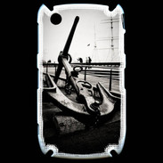 Coque Blackberry 8520 Ancre en noir et blanc