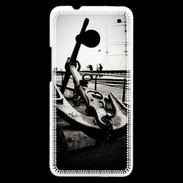 Coque HTC One Ancre en noir et blanc