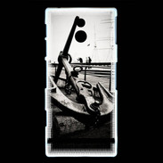 Coque Sony Xperia P Ancre en noir et blanc