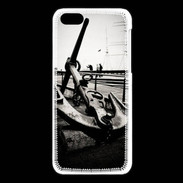 Coque iPhone 5C Ancre en noir et blanc