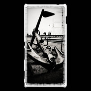 Coque Sony Xperia M2 Ancre en noir et blanc