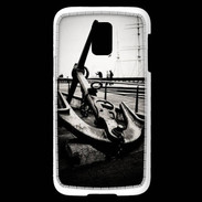 Coque Samsung Galaxy S5 Mini Ancre en noir et blanc