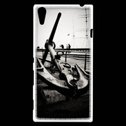 Coque Sony Xperia T3 Ancre en noir et blanc