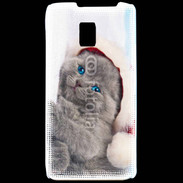 Coque LG P990 Petit chaton de noël 600