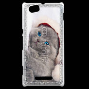 Coque Sony Xperia M Petit chaton de noël 600
