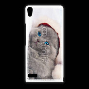 Coque Huawei Ascend P6 Petit chaton de noël 600