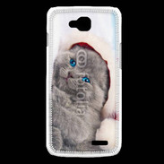 Coque LG L90 Petit chaton de noël 600