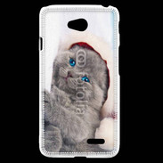 Coque LG L70 Petit chaton de noël 600
