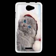 Coque HTC Desire 516 Petit chaton de noël 600