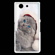 Coque Sony Xperia Z3 Compact Petit chaton de noël 600