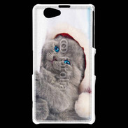 Coque Sony Xperia Z1 Compact Petit chaton de noël 600