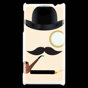 Coque HTC Windows Phone 8S Moustache So British