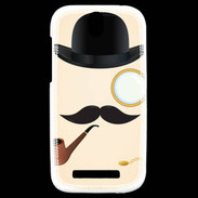 Coque HTC One SV Moustache So British