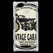 Coque Sony Xperia M Moto vintage Garage