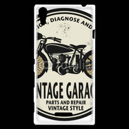 Coque Sony Xperia T3 Moto vintage Garage