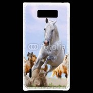 Coque LG Optimus L7 Chevaux dans la prairie 2
