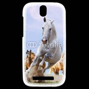 Coque HTC One SV Chevaux dans la prairie 2