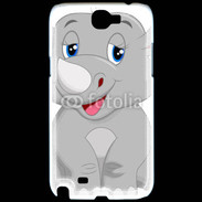 Coque Samsung Galaxy Note 2 Rhinocéros Cartoon 500