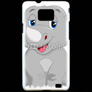 Coque Samsung Galaxy S2 Rhinocéros Cartoon 500