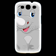 Coque Samsung Galaxy S3 Rhinocéros Cartoon 500