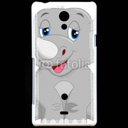 Coque Sony Xperia T Rhinocéros Cartoon 500