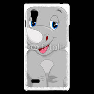 Coque LG Optimus L9 Rhinocéros Cartoon 500