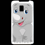 Coque LG P990 Rhinocéros Cartoon 500