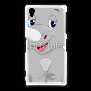 Coque Sony Xpéria Z1 Rhinocéros Cartoon 500