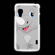 Coque LG L5 2 Rhinocéros Cartoon 500
