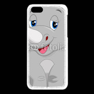 Coque iPhone 5C Rhinocéros Cartoon 500
