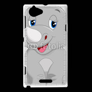 Coque Sony Xperia L Rhinocéros Cartoon 500