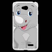 Coque LG L70 Rhinocéros Cartoon 500