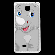 Coque LG F5 Rhinocéros Cartoon 500