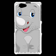 Coque Sony Xperia Z1 Compact Rhinocéros Cartoon 500