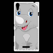 Coque Sony Xperia T3 Rhinocéros Cartoon 500