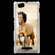 Coque Sony Xperia M Chevaux dans la prairie