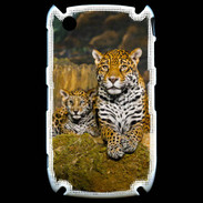Coque Blackberry 8520 Portrait de Léopard avec petit