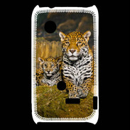 Coque Sony Xperia Typo Portrait de Léopard avec petit