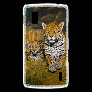 Coque LG Nexus 4 Portrait de Léopard avec petit